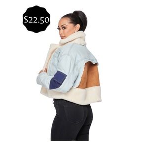 Women's Denim and Faux Shearling Jacket